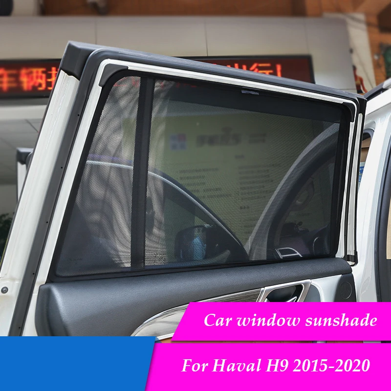 

Навес для автомобильных окон Haval H9 2015-2020, солнцезащитный тент со скрытым магнитным всасыванием, защита от солнца