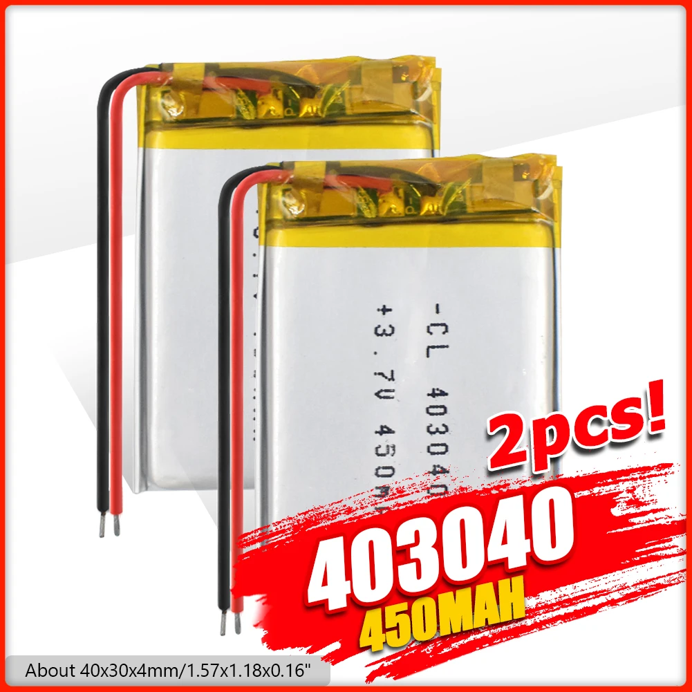 1/2/4x3 7 V 450mAh литий полимерный аккумулятор Батарея Перезаряжаемые Li Po ионный 403040