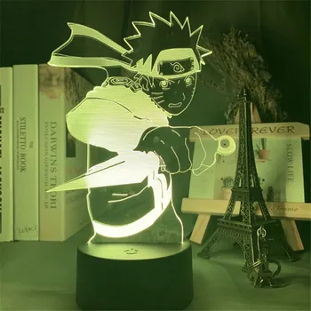 

Hokage Naruto Figure 3d led night light Gaara Touch Sensor decorative lights Boys Child Kids Gift Kakashi table lamp