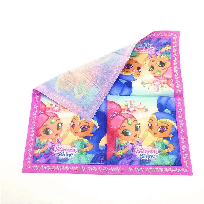 Shimmer and Shine тематическая вечеринка на день рождения Декор бумажная салфетка под тарелку кружку соломинки скатерть посуда набор детский душ вечерние принадлежности