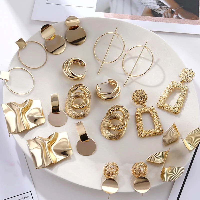 Fashion Statement Earrings 2020 Big Geometric Round Earrings For