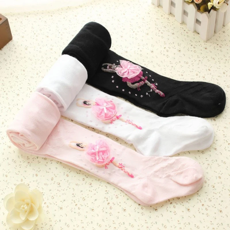 Детские Балетные колготки милые дизайнерские для девочек детские бархатные