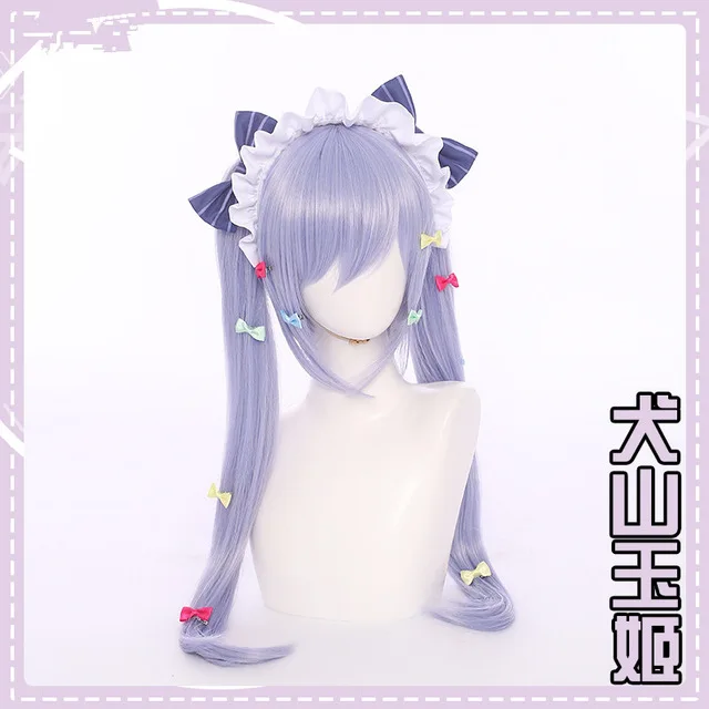 Inuyama Tamaki wig Аниме! Virtual Youtuber Inuyama Tamaki Косплей-костюм горничной костюм Милая Униформа Лолита Arpon платье костюмы на Хэллоуин для женщин - Цвет: Inuyama Tamaki wig