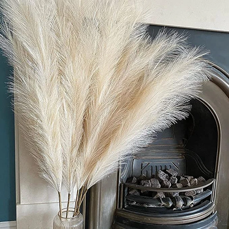 5pcs Faux Pampas Grass Large 120/100/85cm Flower Bouquet Fake