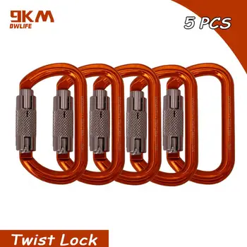 

Main Twist Locks Auto Carabiner Clip 25kn Oval-shaped Use with Twist-Lock System for Rock Climbing Rescue Safety Equipment