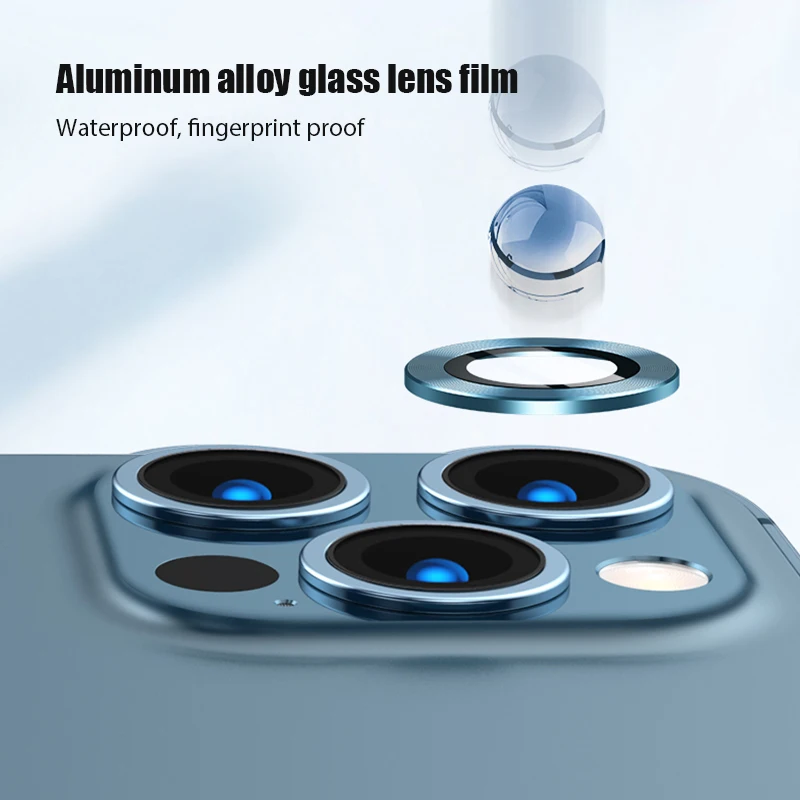 glass cover mobile For iPhone 12 11 13 Pro Max Aluminum Alloy Glass Lens Film For iPhone 13 11 12 Mini Camera Lens Protection Ring Screen Protector glass cover mobile