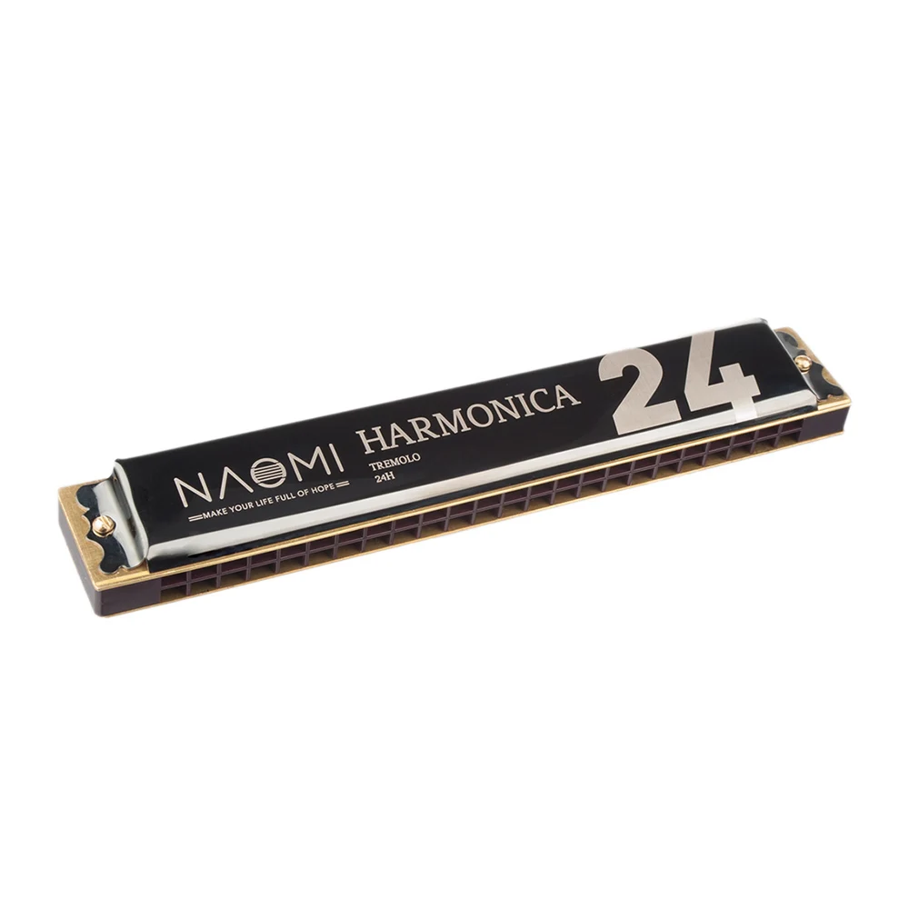 24 Отверстия Mondharmonica тремоло Гармоника Ключ C Нержавеющая сталь рот Органы губные