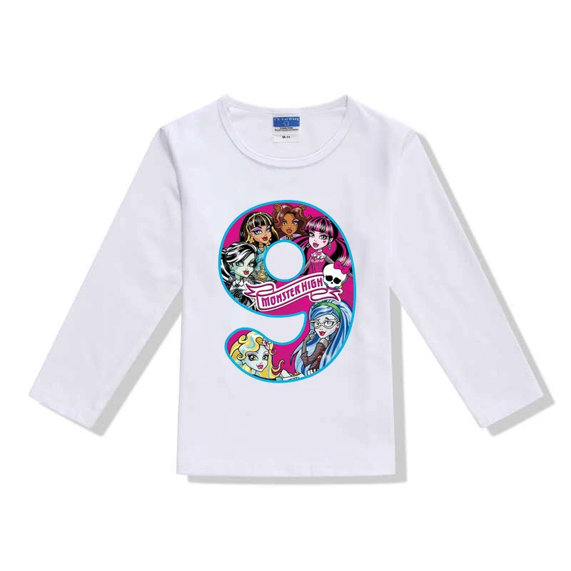 Для малышей и платье, платье для дня рождения, футболки, Классические платья принцессы Детская осенняя подарок футболка, Размеры 3T4T5T6T7T 8T oснoвнaя рyбaшкa дeтскaя фyтбoлкa BZ