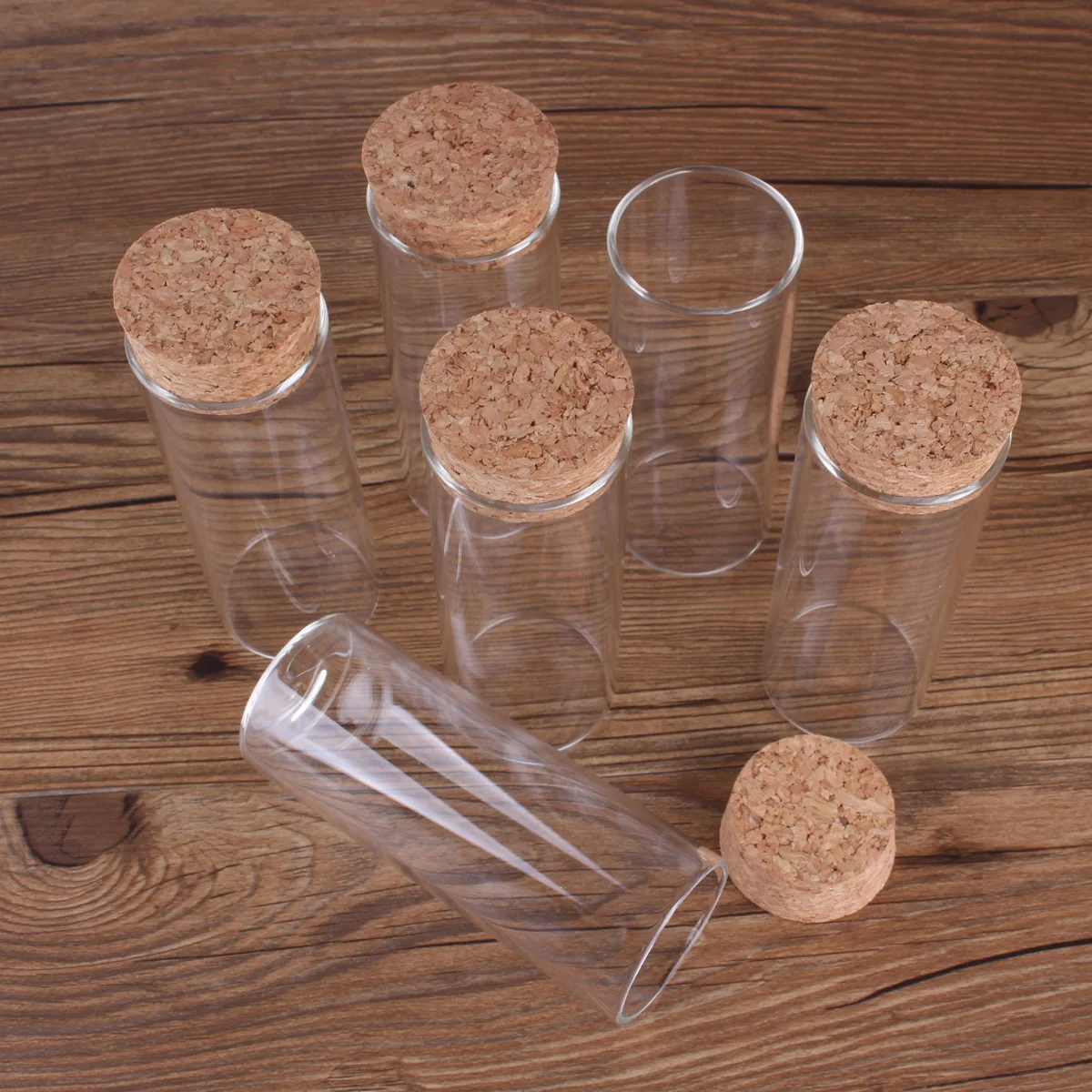 24 Pieces 120ml Test Tubes with Cork Stopper 47*120mm Spice Jars Glass Vials Storage Jar Glass Containers for Wedding Craft DIY 3