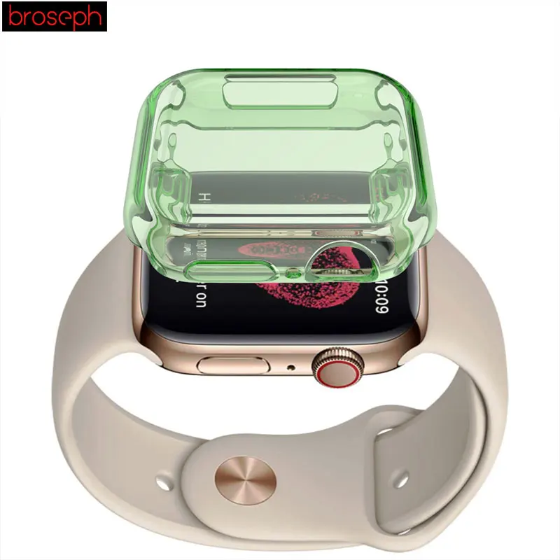 Новый защитный чехол для экрана Apple Watch 4 полосы 40 мм 44 мм прозрачный чехол из ТПУ для iwatch серии 4 диапазона