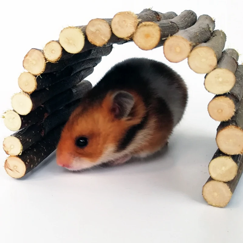2 шт хомяк гибкий деревянный мост игрушечные лестницы маленький дом животных аксессуары для хомяка мыши грызунов скалолазание игрушки