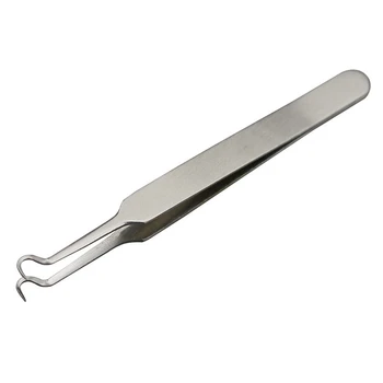 

2 PC False Eyelash Curved Tip Nippers Color Rhinestone Picking Tool Tweezer Curved Nail Tool Beauty Eye Makeup Tool