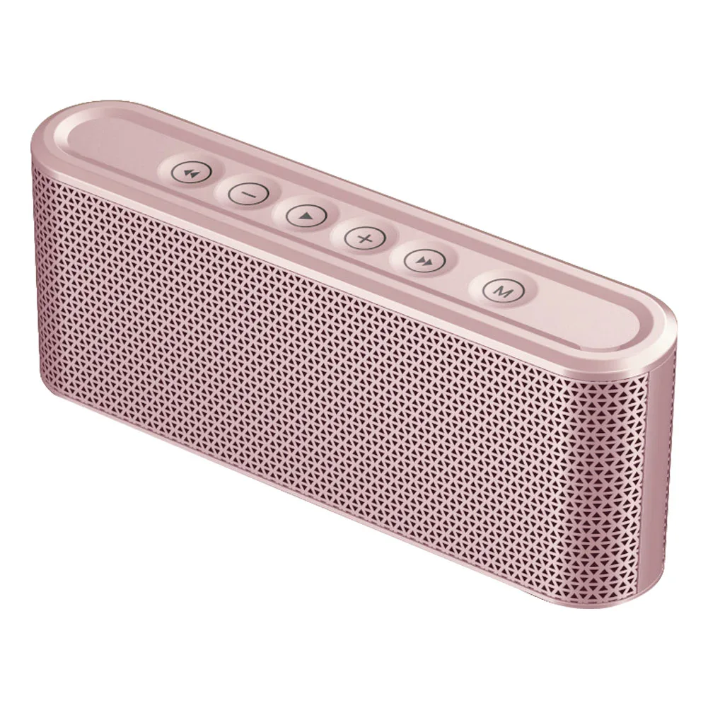 Розовое золото Сабвуфер басовый стерео Мощность power Bank Bluetooth Динамик Беспроводной сенсорный Управление дома Портативный Музыкальный плеер HIFI Поддержка TF карты мини - Цвет: Розовое золото