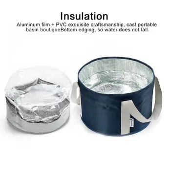 

Foldable Folding Camping Washbasin Basin Portable Outdoor Travel Bucket Bowl Sink Washing Bag Water bucket Foot Wash Bucket 4
