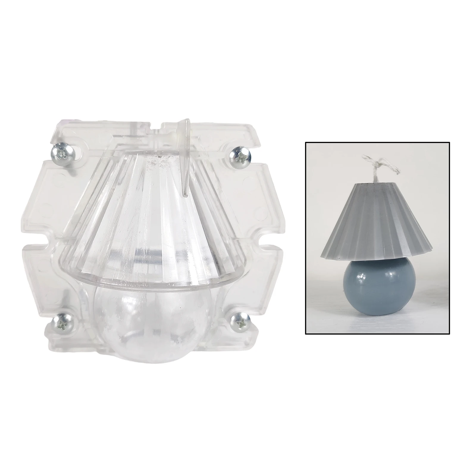 Cute Candle Making Mold Small Table Lamp Shaped Plastic Mould for Soap Chocolate
