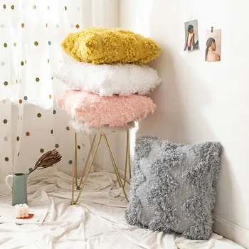 

50x50cm Handmade Luxury Moroccan Style Cushion Cover Wool Tassels Style Ethnic Colorful Pillow Cover Home Decoration