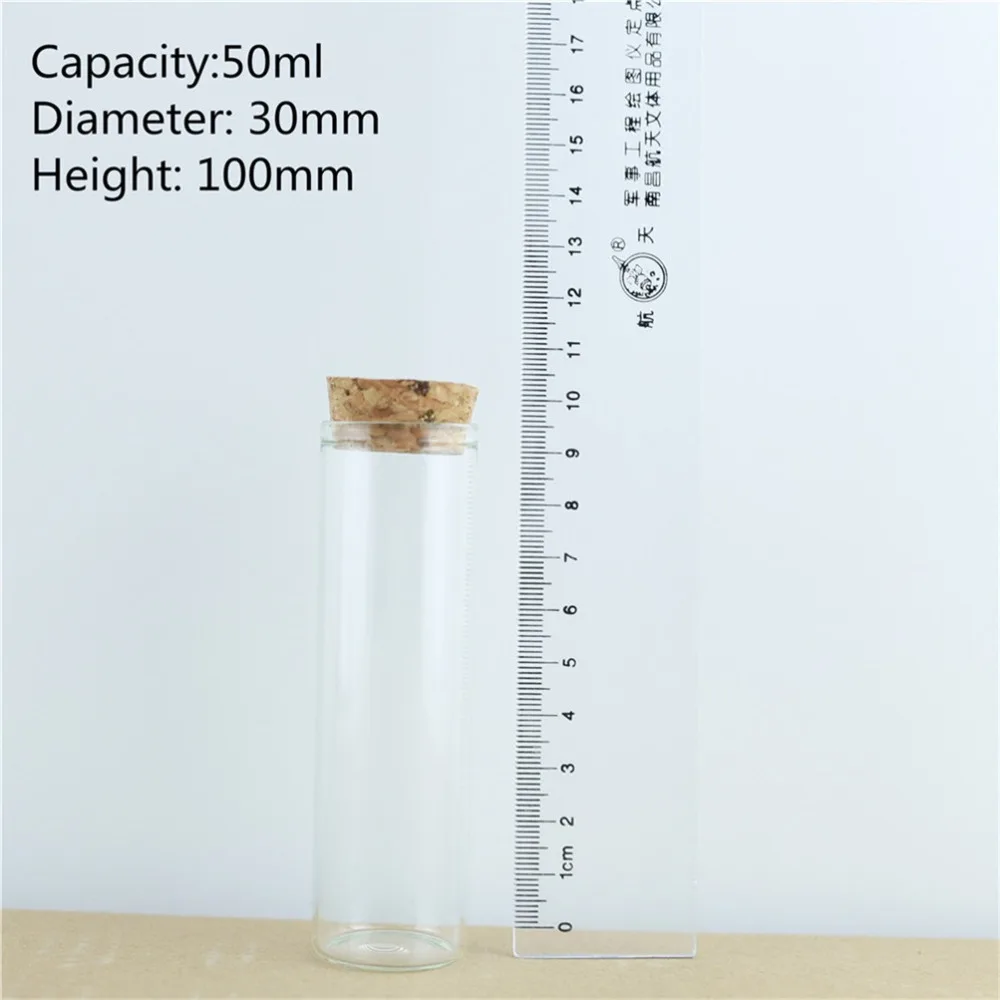 24pcsLot Tiny Cork In Vitro Thick Glass Bottles Wishing Bottle Glass Cork Stopper Jars Storage Souvenir Container (27)