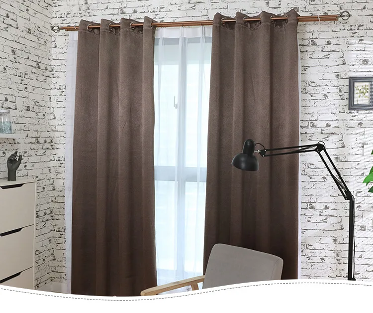 Скандинавский шаттл яркий шелк затенение чистый цвет шторы для гостиной столовой спальни
