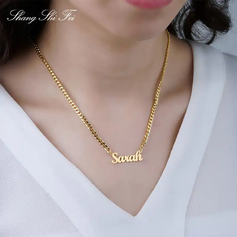 Solid Gold Custom Name Necklace Store 