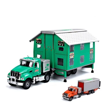 

Alloy Diecast Motor Homes Truck 1:50 Motor Trailer Limous Folding 4 Telescope Stand Vehicle Model Collection Gift for Kids Toy