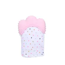 Силиконовые варежки Прорезыватель зубов перчатки звук Прорезыватель новорожденный жевательные кормящие варежки Прорезыватель натуральный стоп сосание игрушки-"пальцы"