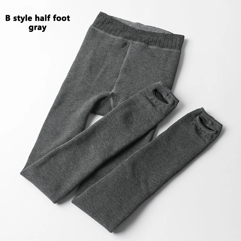 gray half foot 380 г плюс бархатные плотные зимние колготки женские трикотажные колготки collant femme сексуальные трусики rajstopy kepp теплые medias de mujer 199 - Цвет: gray half foot