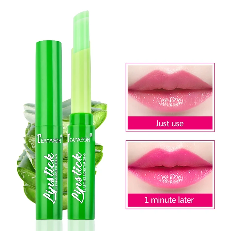 Aloe Vera Lipstick Warm Color Lip Balm Waterproof Moisturizing Smoothing Fine Line Anti-Drying Lip Balm MKXJ