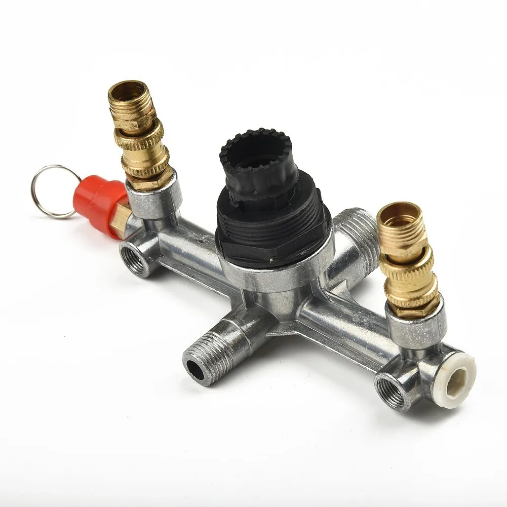 Compresores de fijos Válvula pequeña de compresor de aire 8 Interruptor de presión Válvula reguladora del interruptor de presión Manómetro doble de metal y plástic 4 Manómetro G1 conexión Manómetro 2-G1