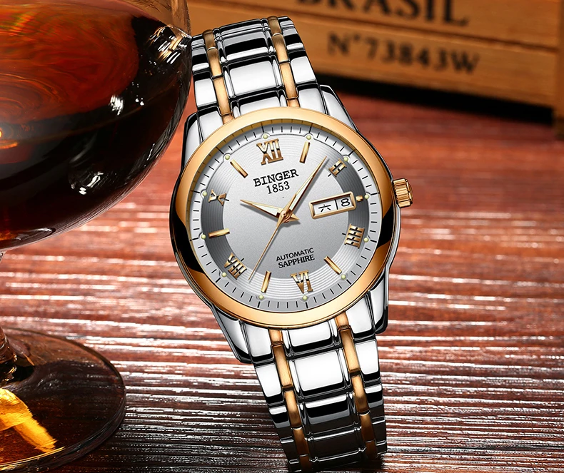 Элитный бренд часы Бингер автоматические Для мужчин S часы Бизнес машины часы Водонепроницаемый наручные часы для Для мужчин Relojes HOMBRE 2017