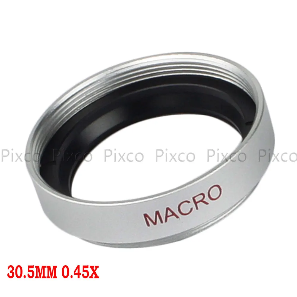 30,5 мм 0.45X Широкоугольный объектив с макро для Canon Nikon Pentax Sony, Panasonic(серебристый