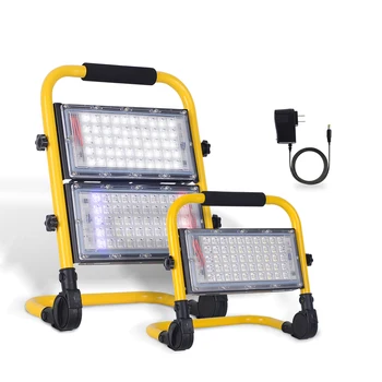 

Outdoor Waterproof Camping Lantern Portable Rechargeable LED Flood Light AC185-265V 50W/100W Battery Emergency Working Lamp Warn