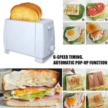 

Nonstick Maker 2 Slice Wide Slot Toaster Home Household Clean Baking Machine Breakfast Easy to Supplies A7Y9