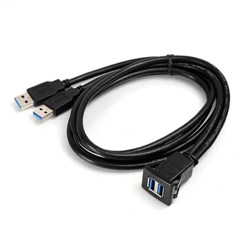 

Useful Dual Port B 3.0 Dashboard Panel Data Extension Line For Car Motorcycle
