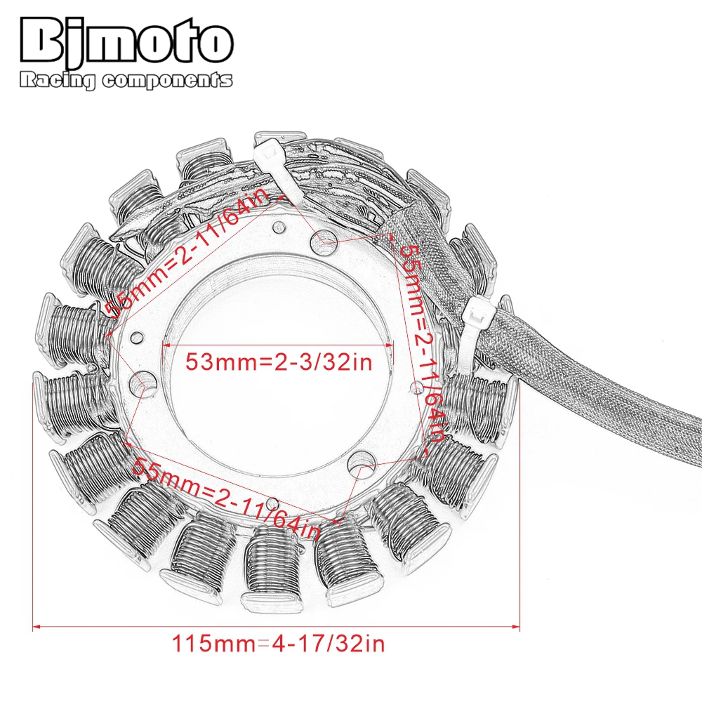 Катушка статора зажигания мотоцикла BJMOTO для Suzuki 32101-09F00 32101-09F01 32101-09F20 LTF500F LTA500 Quad Runner Master 500 4WD