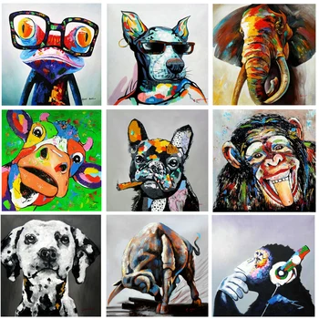 

Animals Graffiti Art Dog Cow Canvas Prints Paintings Street Art Wall Pictures for Kid's Room Posters and Prints Home Wall Decora