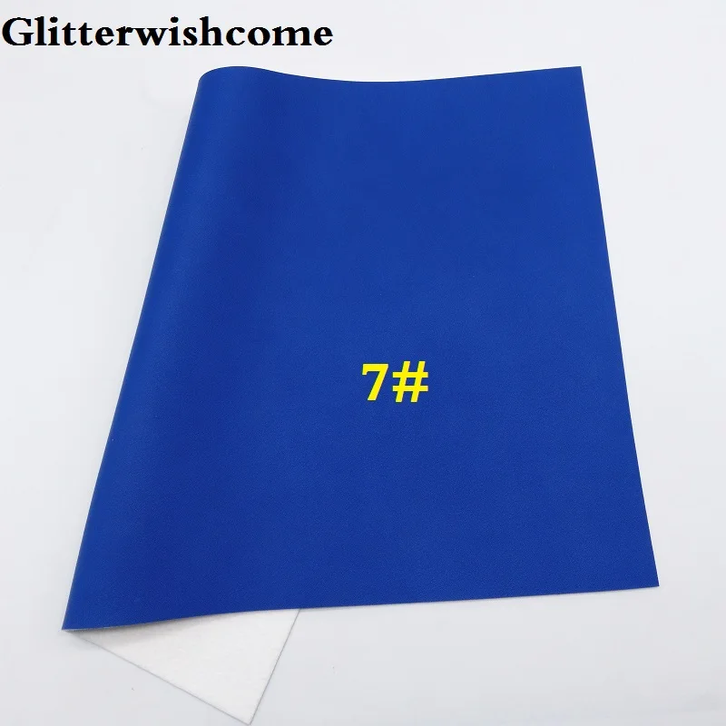 7 Glitterwishcome 21X29 см A4 размер винил Синтетическая кожа иммитатор коровья кожа искусственная кожа листы для бантов, GM097A - Цвет: 7
