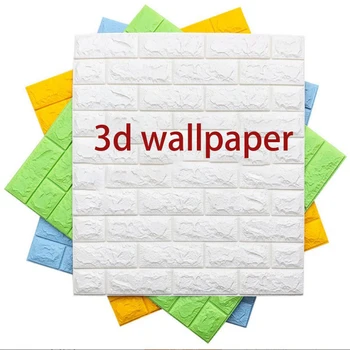 

3D Brick Wall Stickers DIY Decor Self-Adhesive Waterproof Wallpaper For Kids Room Bedroom Dinning Room 3D Wall Sticker Brick