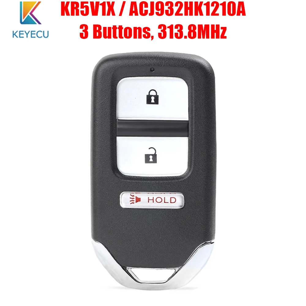 

Keyecu KR5V1X A2C80084900 / ACJ932HK1210A Smart Remote Car Key Fob 2+1 Buttons 313.8Mhz ID47 Chip for Honda HR-V Fit Crosstour