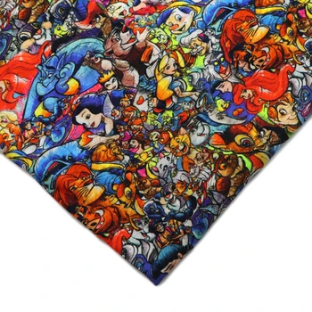 

50*140cm lycra fabric Printed Bow-knot Cartoon Patchwork for Cloth Making Puppet Garment Tissue Material,c10378