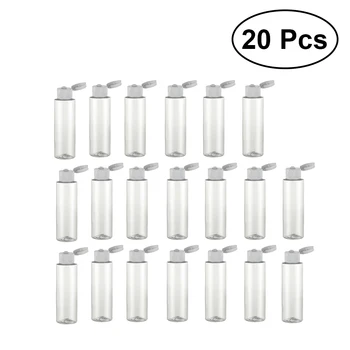 

20pcs Plastic Refillable Bottles Porable Travel Outdoor Flip Bottle Container For Shampoo Toiletries Lotion A4