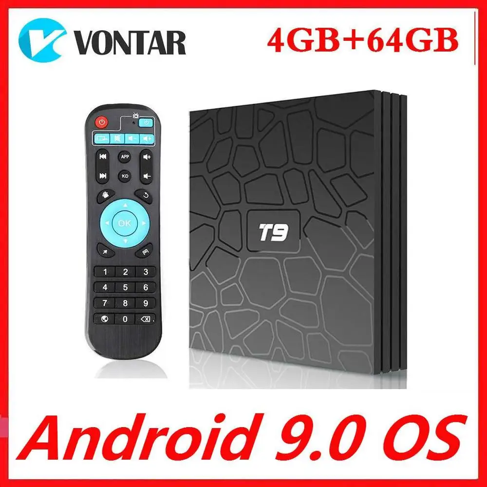 Smart TV Box Android 9.0 RK3318 4GB RAM 64GB ROM QuadCore 4K Set Top Box 2.4G/5G Dual WIFI Media Pl