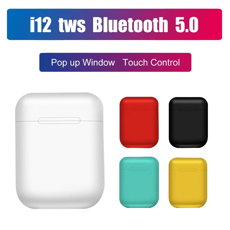 Горячая Распродажа i12 tws Bluetooth наушники с сенсорным управлением беспроводные
