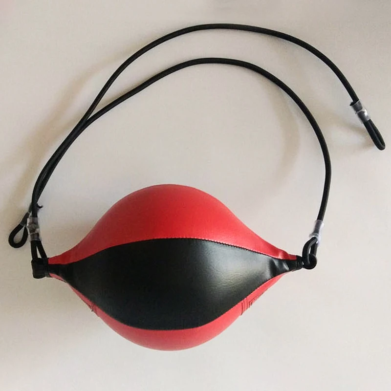 Portable Double End PU Boxing Punching Bag-Inflatable Pear Shape Ball for Professional Speed & Reflex Training Equipment