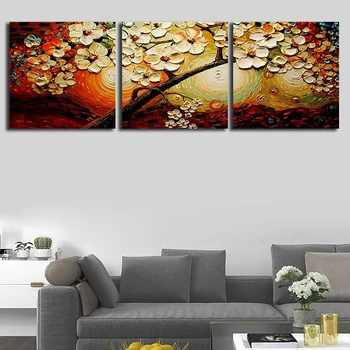 

3 Piece Plum Blossom Poster Painting Still Life Posters And Prints Wall Art Pictures Cuadros Graphic Living Room Wall Decoration