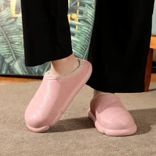 

Women Fur Home Slippers Woman Shoes Flats Cotton Slippers Female Male Plush Slip on Couple House Slides Furry Indoor Slippers