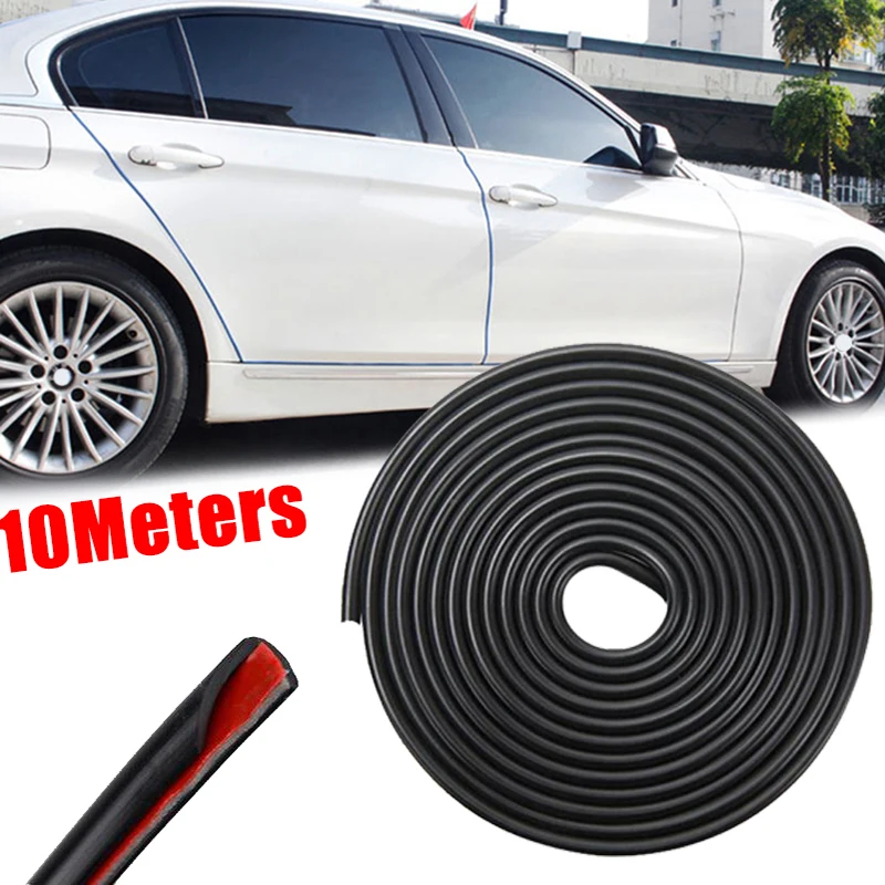 

10M Car Door Protector Edge Scratch Strip Guard Trim Automobile Door Anti Collision Protection with Steel Car-styling Strip