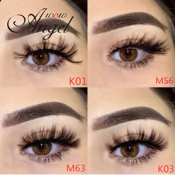 

WOWANGEL 10 Pairs Wholesale Mink Eyelashes 100% Cruelty free Thick Soft Popular Eye Lashes Wispy Makeup Beauty Extension Tools