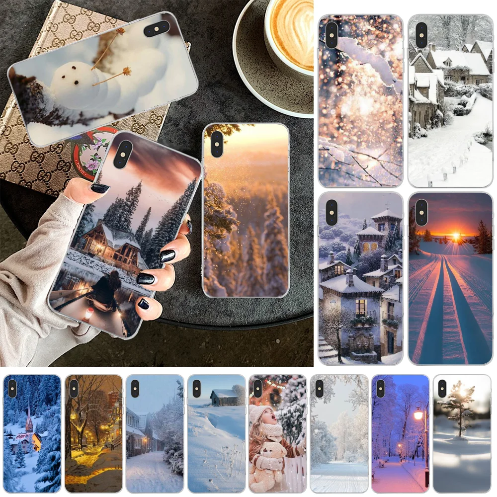 

Viviana Christmas snow Soft Silicone TPU Phone Cover for iPhone 11 pro XS MAX 8 7 6 6S Plus X 5 5S SE XR cover
