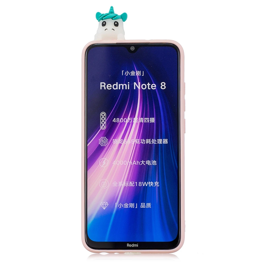 Redmi 8 8A Xiaomi Redmi Note 8T чехол 3D Kawaii панда Единорог силиконовый мягкий чехол для Funda Xiaomi Redmi Note 8 Pro Чехол для женщин