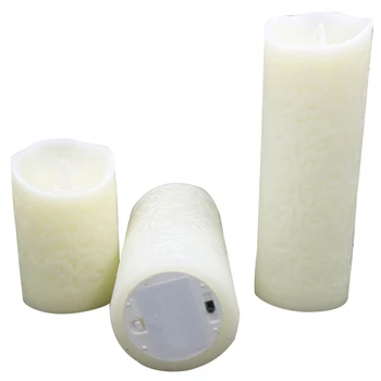 

3Pcs Color Change Gradient Led Candles Remote Control Electronic Flameless Breathing Candle Night Lights Wedding Party Decoratio